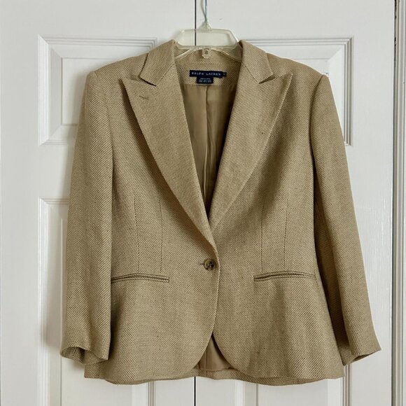 Ralph Lauren Textured Linen Blazer - Picture 1 of 8